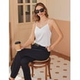 thumbnail image 3 of Ekouaer Women's Lace Pajama Tank Tops V Neck Camisole Soft Spaghetti Strap Tops Loose Sleepwear, 3 of 7