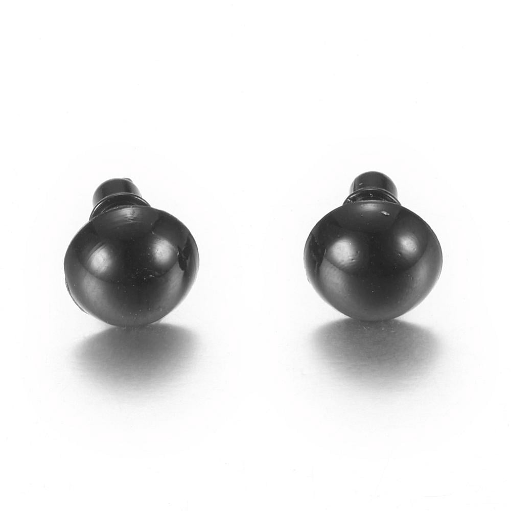 2000 Pair Craft Plastic Eyes Stuffed Toy Eyes Safety Eyes with Washers Black 10mm DIY