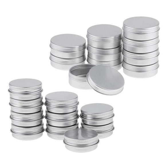 20pcs 15g 25g Tarros de estaño de aluminio Macarena Latas cosméticas vacías