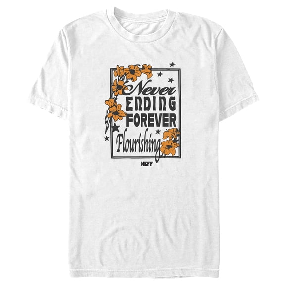 Men's NEFF Never Ending Forever Flourishing  Graphic Tee White Medium