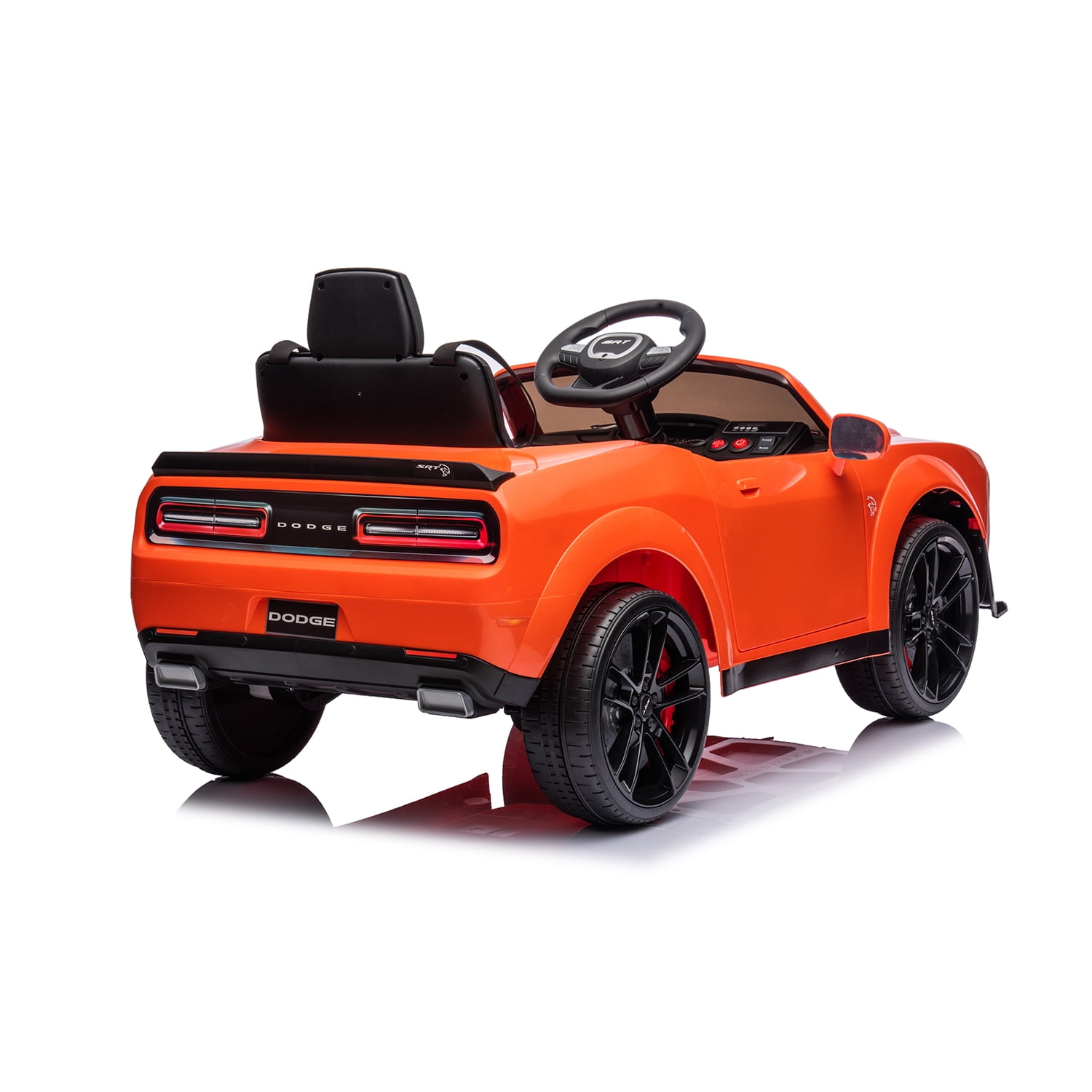 CIPACHO Licensed DODGE Challenger Children Ride On Car, 12V Battery Powered Electric 4 Wheels Kids Car Toys for Boys Girls, Orange