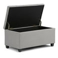 thumbnail image 3 of Natural Greige Tufted Storage Ottoman in Dove Gray, 3 of 5