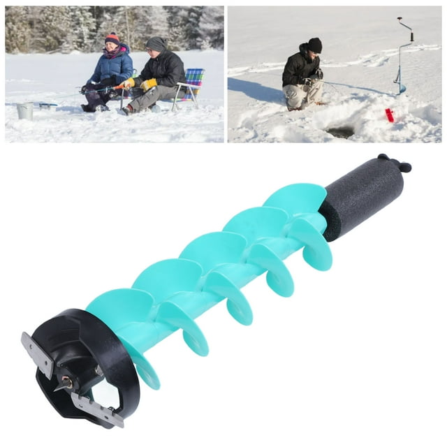 Auger Ice Fishing Auger Electric Drill Nylon Floating Auger With 2 Blades And Locating Device 6 Inch Rotating Diameter
