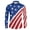 American Flag, variant on USA Flag Stars Button Down Shirt Dress Shirt Fashionable Patriotic Design Long Sleeve Top Comfy Gradient Wear V-neck Soft Clothes Men's American Flag Shirt Stars Stripes Tees