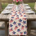thumbnail image 4 of American Flag Table Runner 72 Inches, 250 Anniversary Freedom Veteran Day Ribbon Bed Runner Dresser Scarves Tabletop for Indoor Outdoor Parties/Ceremony/Banquet, 14" x 72", 4 of 9