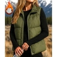 thumbnail image 4 of Yutgune Women's Puffer Vest Stand Collar Zip Up Sleeveless Jacket with Pockets Winter, 4 of 5