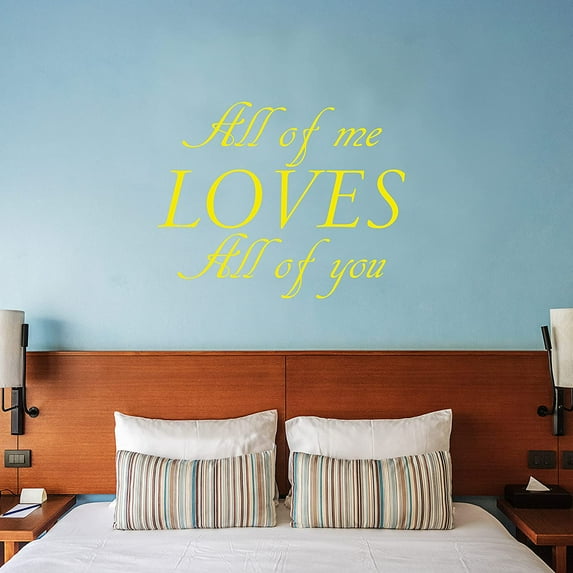 VWAQ All of Me Loves All of You Wall Decal Romantic Wall Decor