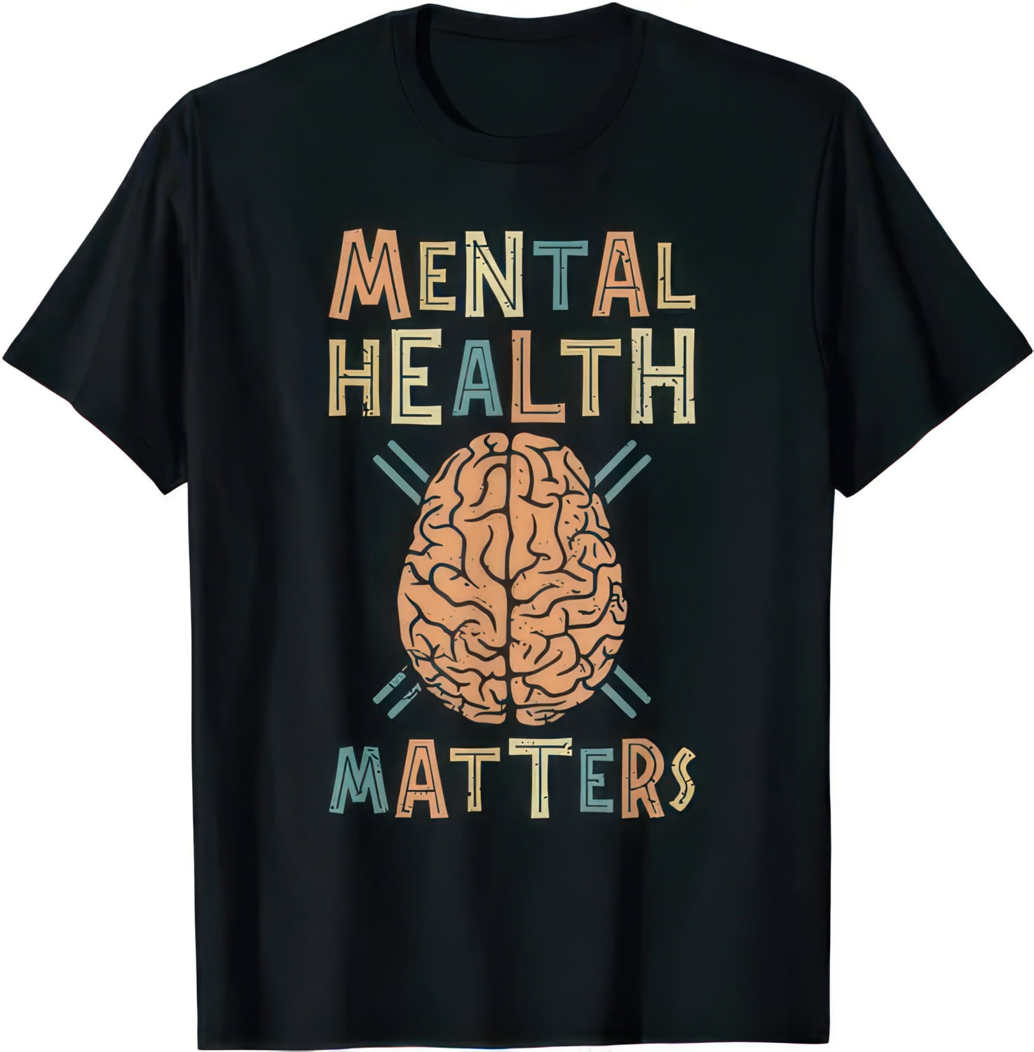 Mental Health Matters Awareness Human Brain Mental Health T-Shirt ...