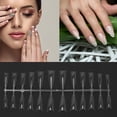 thumbnail image 2 of Unique Bargains 1 Set Gloss French Long Almond Nail Tips Clear, 2 of 5