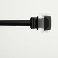 thumbnail image 3 of Exclusive Home Prism 1" Curtain Rod and Coordinating Finial Set, Matte Black, Adjustable 66"-120", 3 of 8