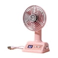 thumbnail image 2 of Ventilador de escritorio ligero, silencioso, giratorio 360 degree, compacto, para el hogar, dormitorio, oficina. rosa, 2 of 9