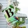 thumbnail image 3 of America Forever Tropical Bird Summer Monogram House Flag Letter B 28 x 40 inches Parrot Toucan Palm Leaves Double Sided Vertical Outdoor Yard Lawn Decorative Exotic House Flag, 3 of 5
