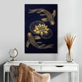 thumbnail image 2 of Elephant Stock Lucky Gold Koi Wall Art - Vertical Canvas Wall Art - Living Room Wall Decor - Wellness Canvas - Gold And Blue Decor - 20" x 30", 2 of 8