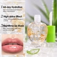 thumbnail image 2 of 3-in-1 Hydrating Gold Foil Lip Oil by Julystar, Clear Transparent Gloss Texture Aloe Extract Fast Absorbing Smoothing Fine Lines Long Wear High Shine Lip Treatment All Skin Tones, 2 of 6