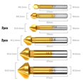 thumbnail image 2 of brocas avellanadoras HSS de 90° para avellanar metales de titanio, herramienta para achaflanar tornillos, aptas para bricolaje, hogar y construcción en general, 2 of 5