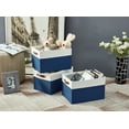 thumbnail image 3 of DECOMOMO Storage Baskets | Linen Closet Organizers and Storage Baskets for Shelves for Organizing Closet Shelf Nursery Toy Decorative Large Storage Bins with Handles, 3 of 5