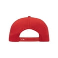 thumbnail image 2 of Casquette Snapback Profil Moyen à 6 Panneaux en Sergé Plat, Rouge, 2 of 2