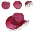 thumbnail image 6 of Segolike Cowboy Hat for Women Cowgirl Hat for Concerts Themed Party Wedding Birthday Gift Red, 6 of 8