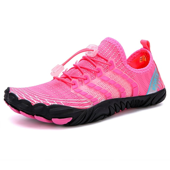 Hicooer Coolcsea Water Shoes Men's Women's Swim Shoes Outdoor Beach Barefoot Quick-Dry Aqua Pool Socks Swimming Yoga Surfing Exercise Fushia