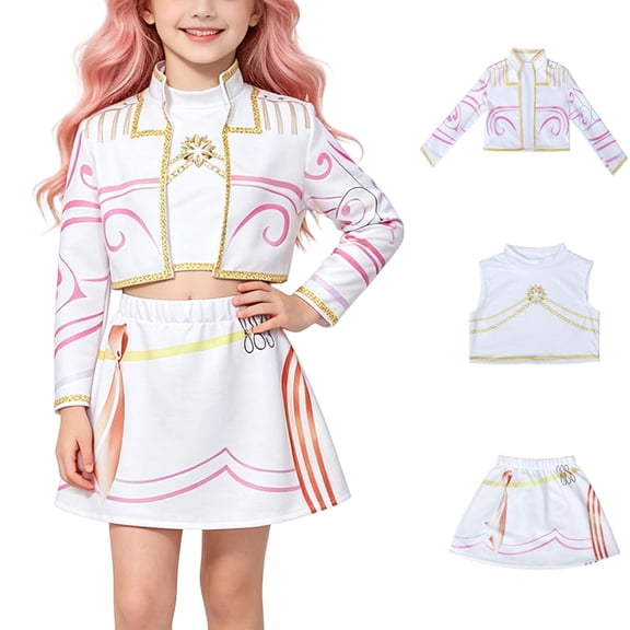 Girls Costumes Cosplays Clothes Halloween Christmas Performance Cosplays Costumes Suit Tank Skirts Coat Suit 3 piece sets for Party