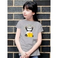 thumbnail image 2 of Cute Panda Bear Opening Present T-Shirt Juniors -Image by Shutterstock,  Medium, 2 of 4