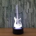 thumbnail image 1 of 3D Guitar LED Night Light 7 Color Touchswitch Table Desk Lamp  Gift, 1 of 6