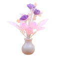 thumbnail image 2 of Moyic US Plug Night Light Flower Sensor 0.5W LED Socket Bedroom Wall Control 220V Glow Decor Kids Atmosphere Home Bedside Lamp Iluminación y accesorios Tipo 3 Púrpura, 2 of 6