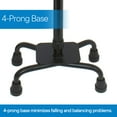 thumbnail image 4 of RMS Quad Cane - Adjustable Walking Cane with 4-Pronged Base for Extra Stability - Foam Padded Offset Handle for Soft Grip - Works for Right or Left Handed Men or Women (Black), 4 of 7