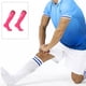 thumbnail image 3 of Dinheiro Calcetines de fútbol hasta la rodilla para adultos - 3 pares de calcetines largos de fútbolAmarillo azul+color fluorescente+rojo rosa, 3 of 5