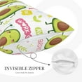 thumbnail image 5 of Bingfone Avocado Work Out Standard Size Pillowcase, Long Staple Pure Cotton Envelope Closure Pillow Cover,14"X20", 5 of 9