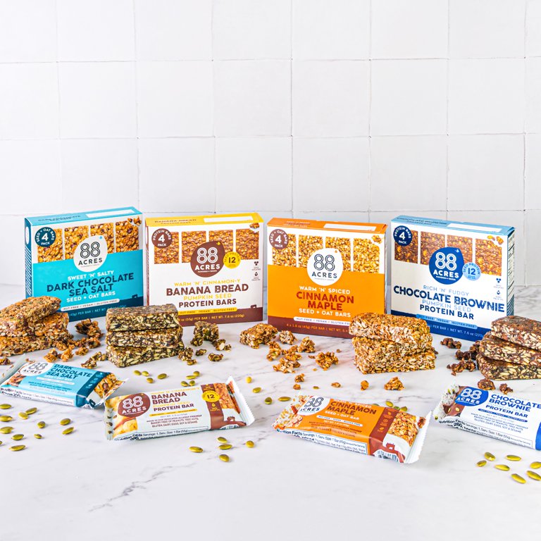 88 Acres Seed + Oat Bars | Cinnamon Maple | Gluten Free, Nut