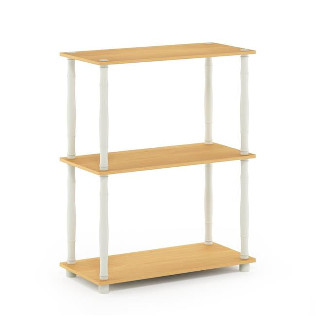 Furinno 18029BEWH TurnN Tube 3Tier Compact Multipurpose Shelf