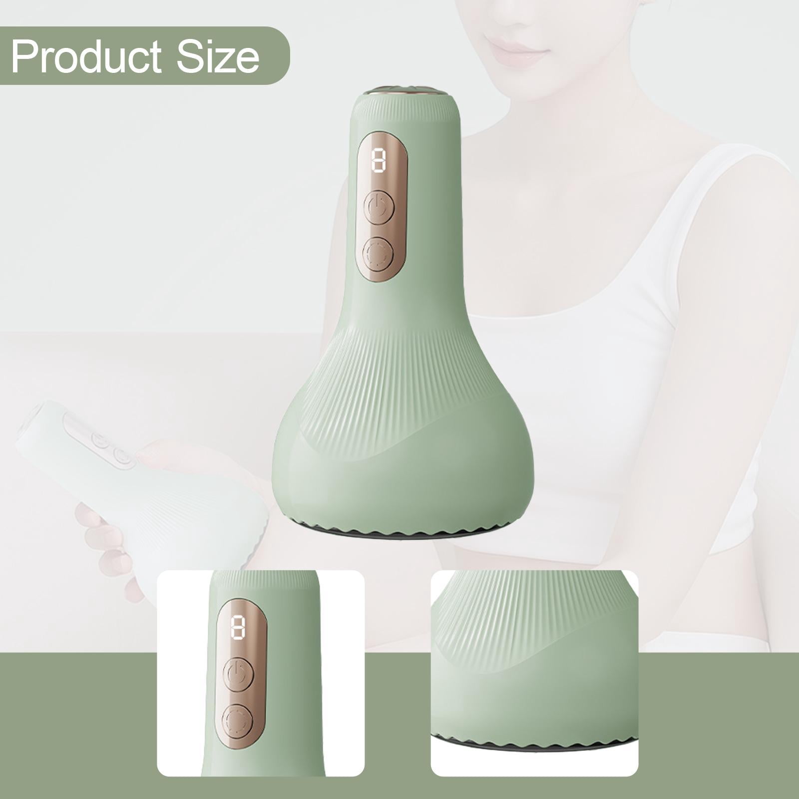 Wswqop Electric Cupping Massage Gua Sha Massage Tool Overheating Protection Red Light Light Green