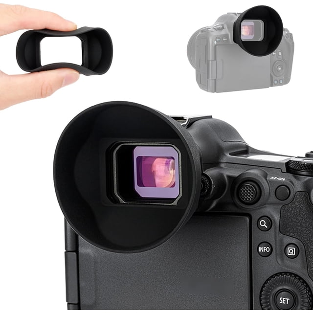 ERDS-Extra Large EOS R5 Mark II Eyecup, Round Soft Silicon R5II Eye Cup Eyepiece Viewfinder Eyeshade Cover Special Designed for Canon EOS R5 Mark II Camera Replaces Canon ER-kE Rubber Eyecup (NOT fit