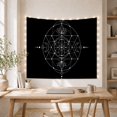 thumbnail image 5 of Flower Of Life With Lotus, Mystical Line Art Style for Meditation Enthusiasts, Spiritual Wall Decor, New Home Gift Tapestry Wall Hanging for Meditation Room and Yoga Room, 5 of 7