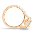 thumbnail image 6 of ESTE ORIGIN 2.00Ct Round Moissanite Cathedral Halo Engagement Ring – 4 Claw Pavé Band in 10K Rose Gold for Women, 6 of 7