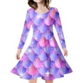 thumbnail image 1 of MIASHUI Robe Sirène Filles Enfants Manches Longues Scintillante Robes de Vacances, Violet, 4-5 Ans, 1 of 5