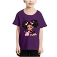 thumbnail image 2 of Frwgonr Big Girls T-shirts Short Sleeve Shirts for Girls Kids T-Shirts Tees Summer Tops 3-12 Years, Purple, 2 of 4