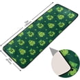 thumbnail image 2 of Dreamtimes St Patrick Cute Tooth Hallway Runner Rug 2'x6' Kitchen Rug with Rubber Backing Funny Clovers Unique Non Slip Entryway Rug Runner Washable Soft Area Rug for Hallway Bedroom Kitchen Decor, 2 of 6