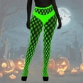 thumbnail image 2 of Pantyhose for Women Halloween Fishnet Glow Tights Stockings Striped Fluorescent Sheer Hollow Out Pantyhose Night Party Womens Tights, 2 of 4