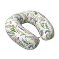 thumbnail image 2 of KLL Wisteria Flower Pattern Memory Foam Cervical Neck Pillow Versatile U-Shaped Pillows for Home/Office/Camping/Travelling/Soft Washable Cover, 2 of 8