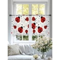 thumbnail image 4 of Country Ladybug Sheer Curtains 54 Inch Long 2 Panels, Farmhouse Classic Retro Texture Light Filtering Rod Pocket Semi Sheer Curtains, Sheer Voile Drapes for Living Room Bedroom, 52"x54", 4 of 5