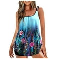 thumbnail image 2 of Aloohaidyvio womens swimwear tankini tops,Women Print Bowknot Set Two-Piece Swimsuit Swimwear Shorts, Swimsuits for Women 2 Piece, 2 of 6