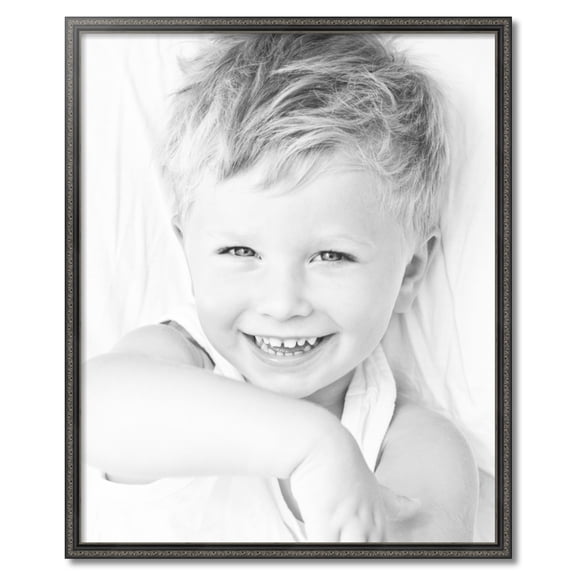 ArtToFrames 31" x 38" Antique Black Picture Frame, 31x38 inch Black Wood Poster Frame (WOM-5106)