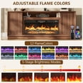 thumbnail image 6 of ANPOO 80" Farmhouse Fireplace TV Stand for TVs up to 90", Electric Fireplace Media Console, 12‑Color Flame, Fluted Entertainment Center with Power Outlet, 6 of 7