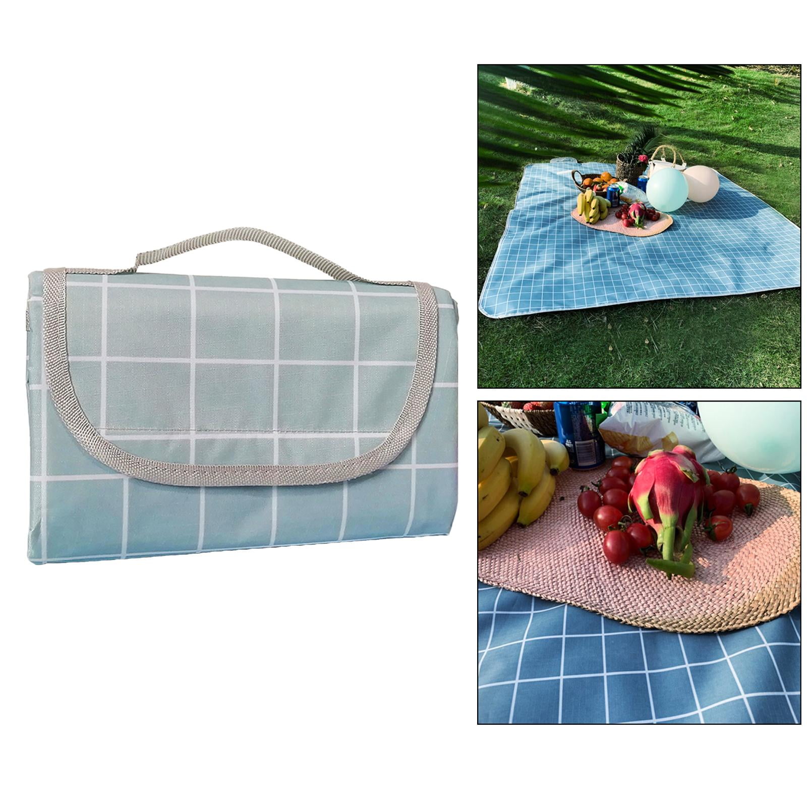 Beach Picnic Pocket Blanket Water & Sand Proof for Travel Camping Hiking 79x79In 