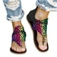 thumbnail image 5 of Sandalias de playa planas con punta abierta y punta abierta para vacaciones informales con cremallera para mujer Wmkox8yii  nm6932, 5 of 5