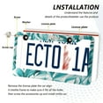 thumbnail image 5 of 2-Pack Aluminum License Plate Frame with 2 Holes for GM License Plate Cover with Free Screws Light Green Leaves, 5 of 8