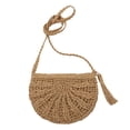 thumbnail image 1 of Nuevo bolso cruzado con borla cuerda papel monedero para bolso hombro bolso cruzado bolso mujer (caqui) -- (sin etiqueta), 1 of 6