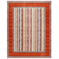 thumbnail image 2 of SAFAVIEH Bokhara Elaine Striped Polyester Area Rug, Orange/Blue, 9' x 11'7", 2 of 7